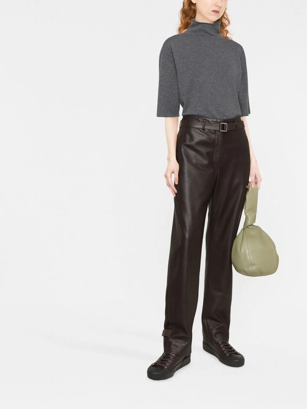 Turtleneck Short-Sleeved Top