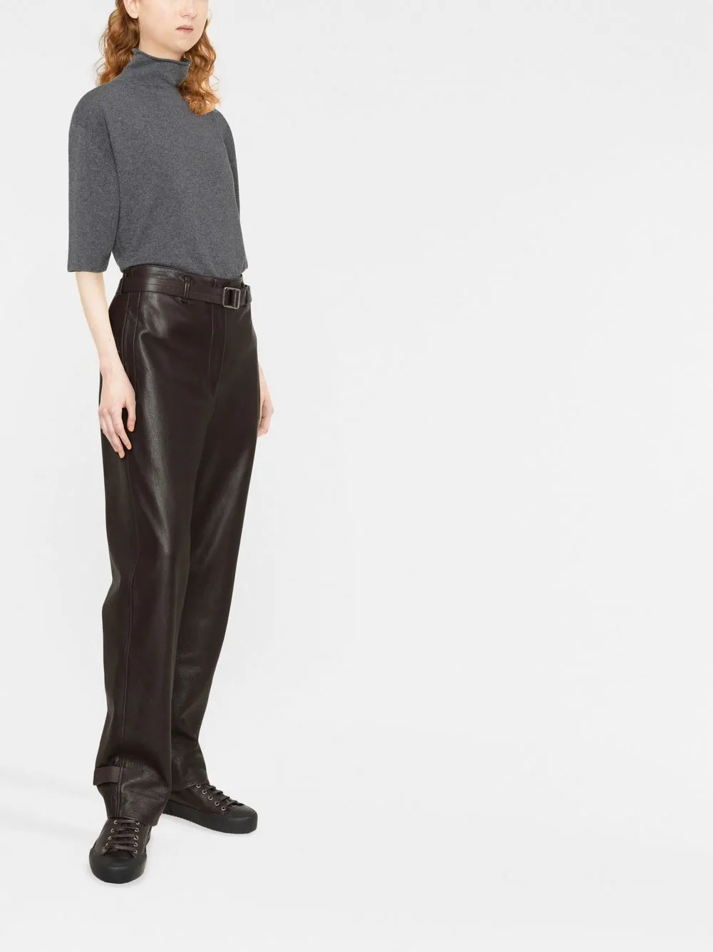 Turtleneck Short-Sleeved Top