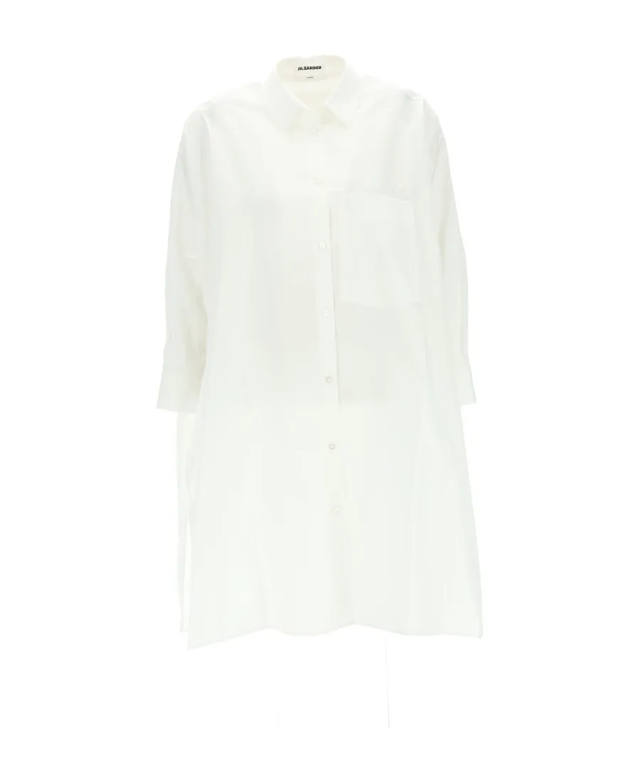 Long-Sleeved A-Line Shirt Dress