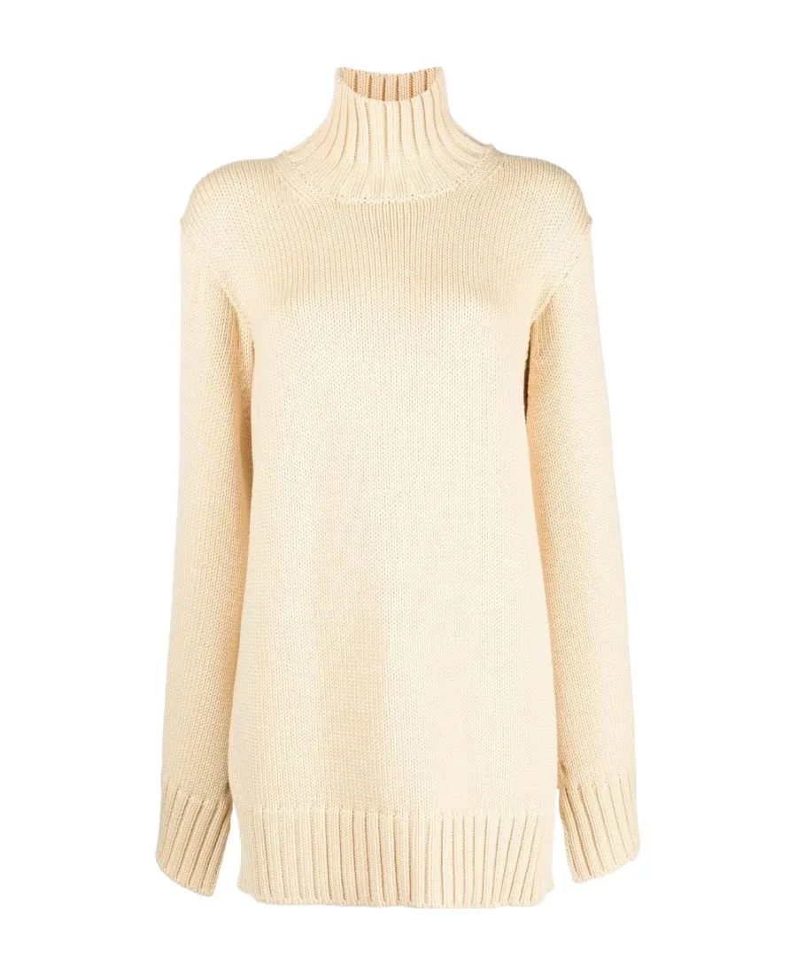 Turtleneck Ribbed Knit Jumper