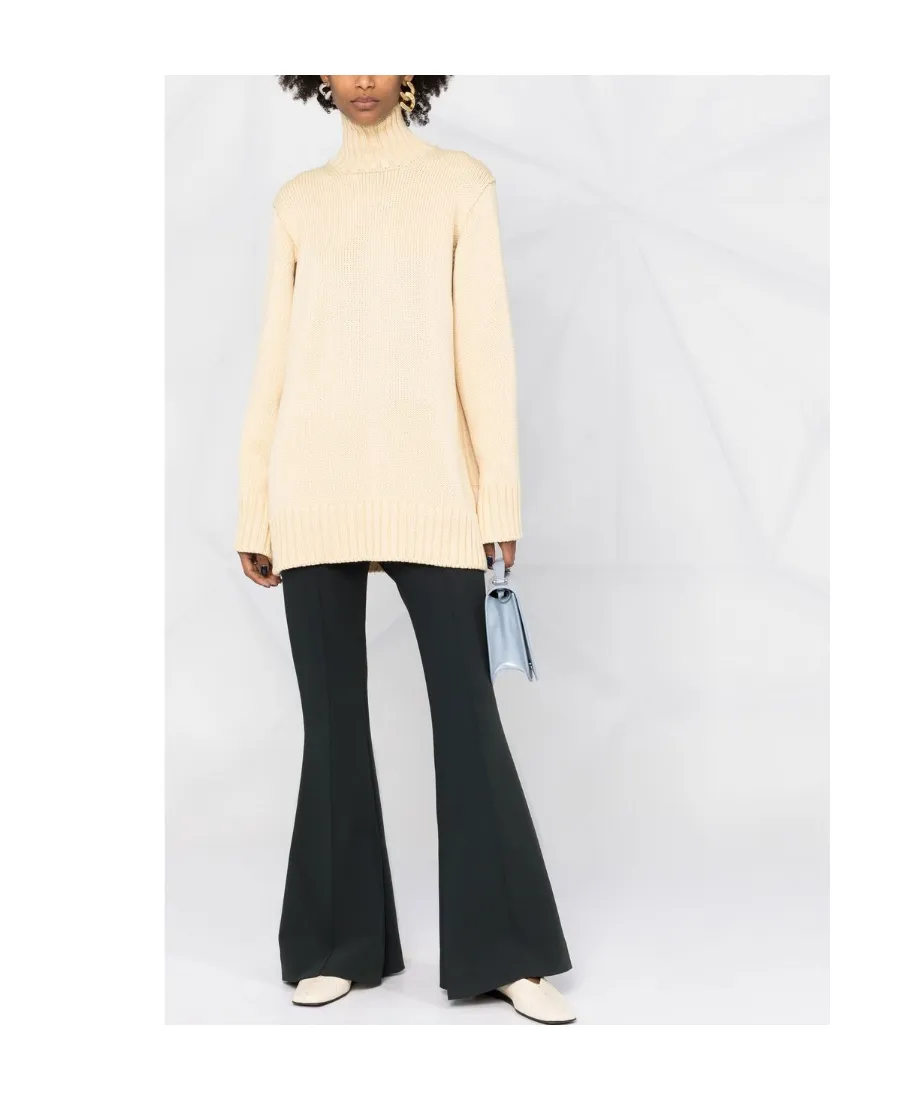 Turtleneck Ribbed Knit Jumper