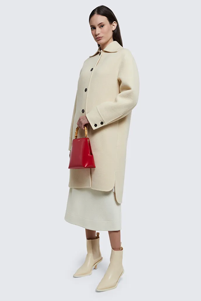 Single-Breasted Oversized Coat