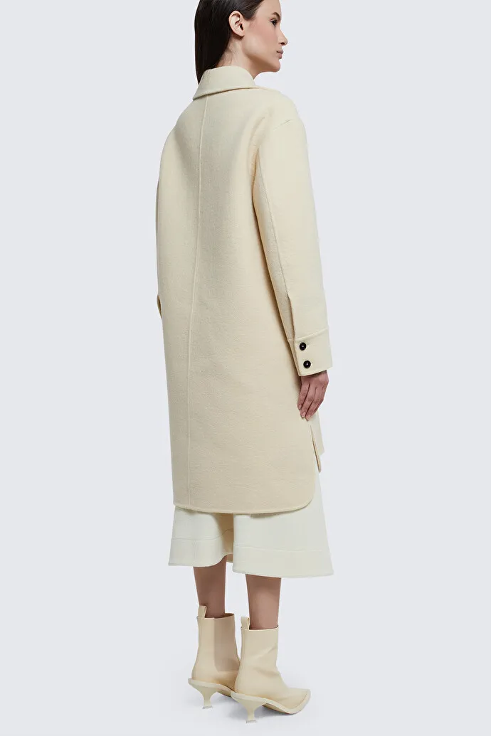 Single-Breasted Oversized Coat