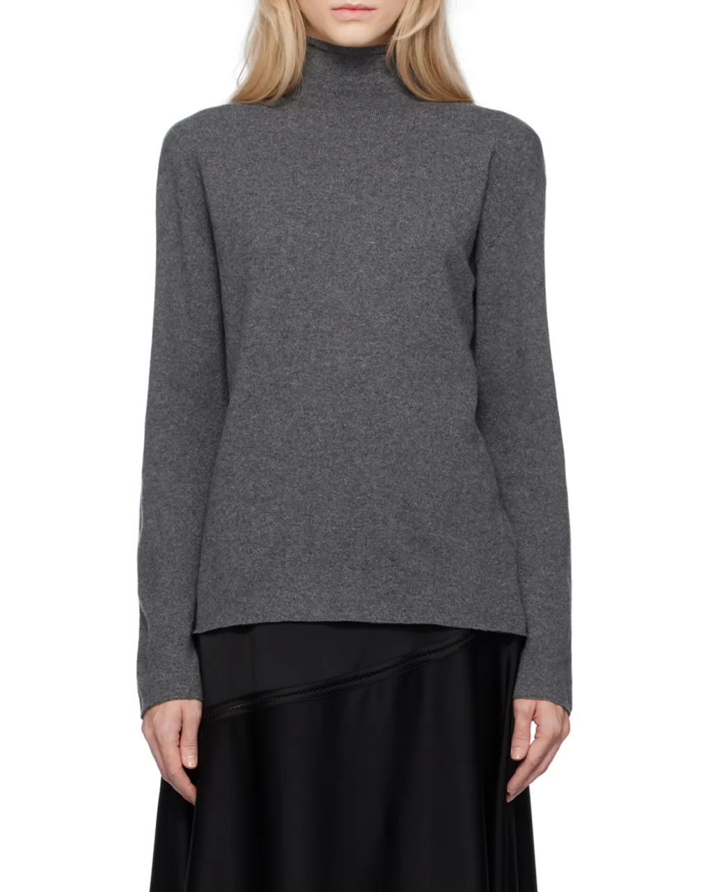 Long-Sleeved Turtleneck Knitted Jumper