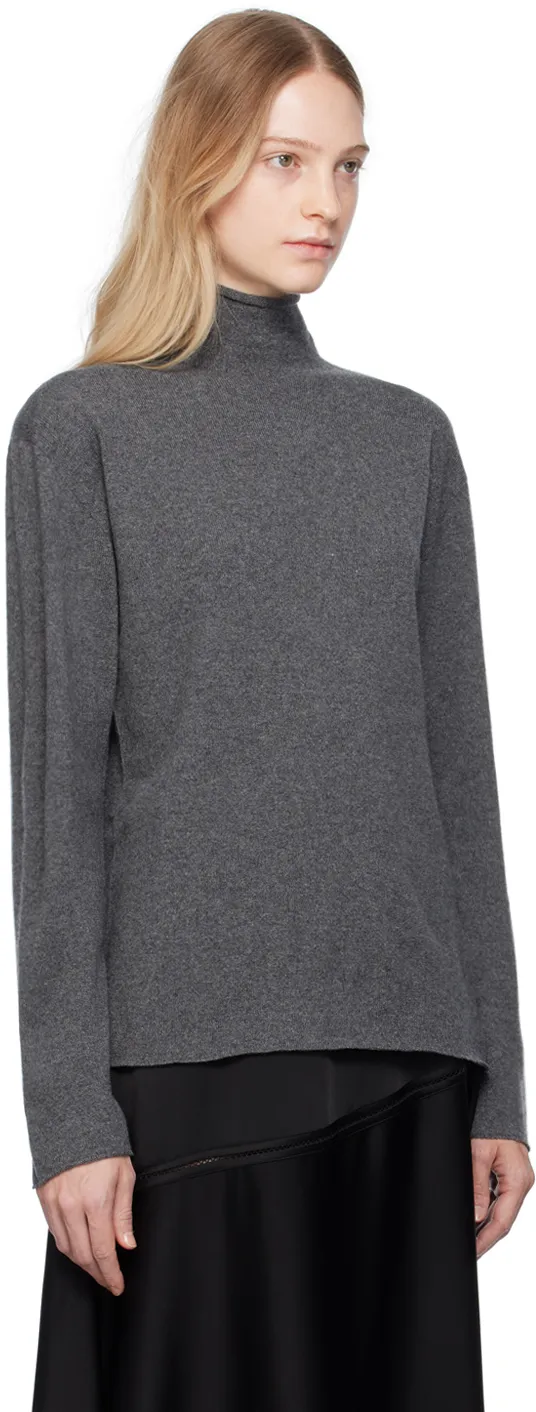 Long-Sleeved Turtleneck Knitted Jumper