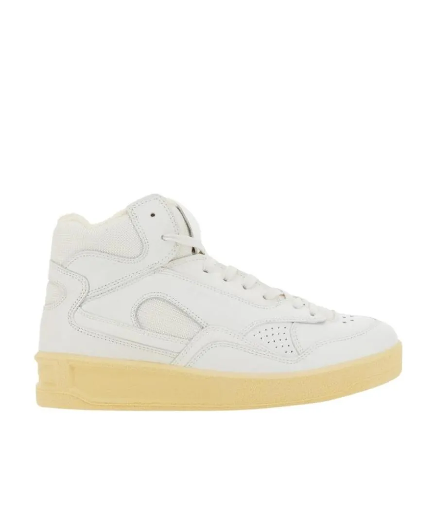 Logo Embossed Mid-Top Sneakers