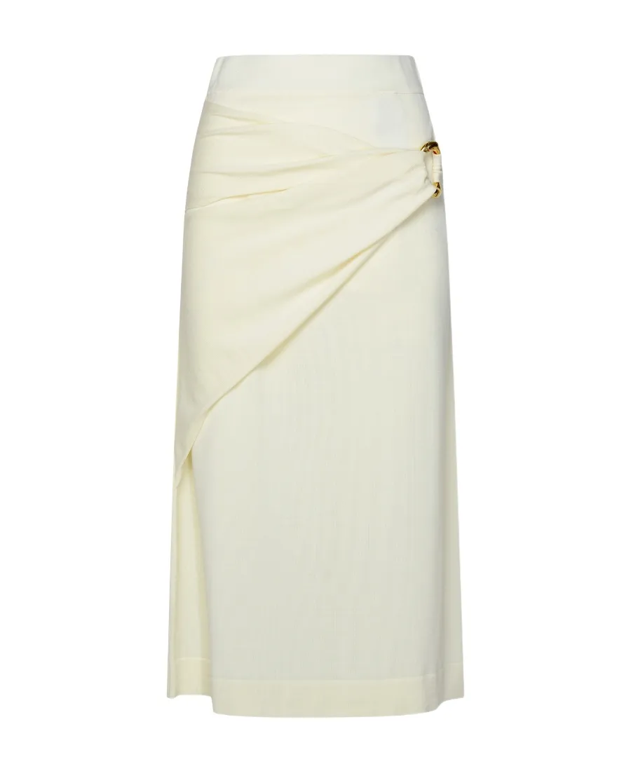 Layered Effect Knitted Midi Skirt