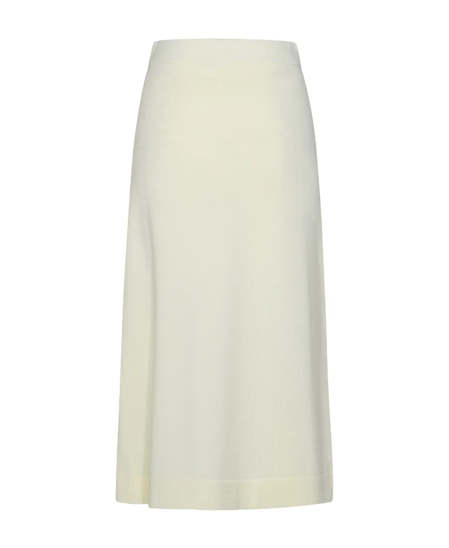 Layered Effect Knitted Midi Skirt