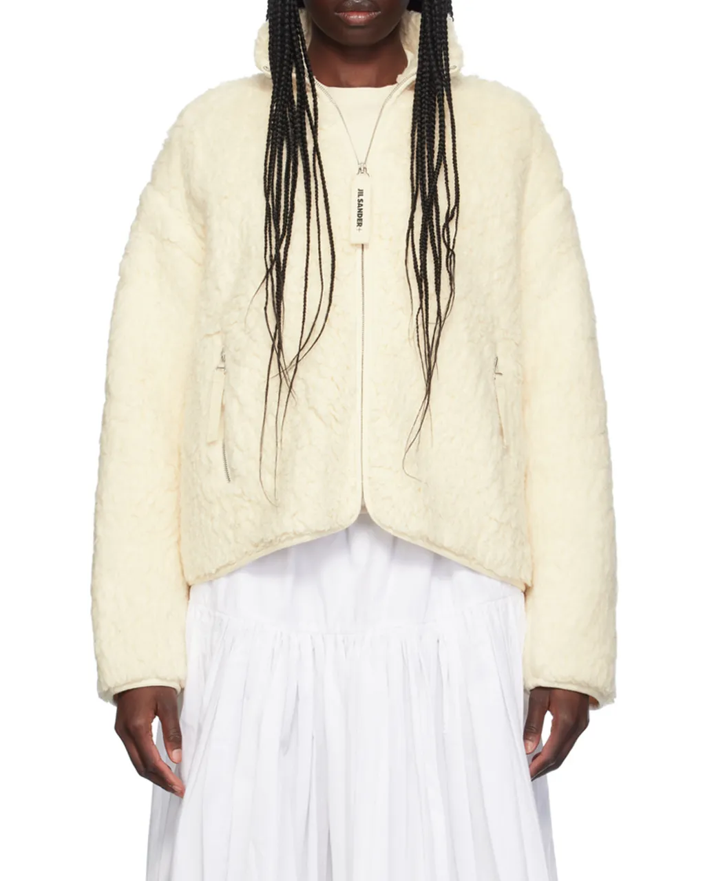 High-Neck Zipped Jacket