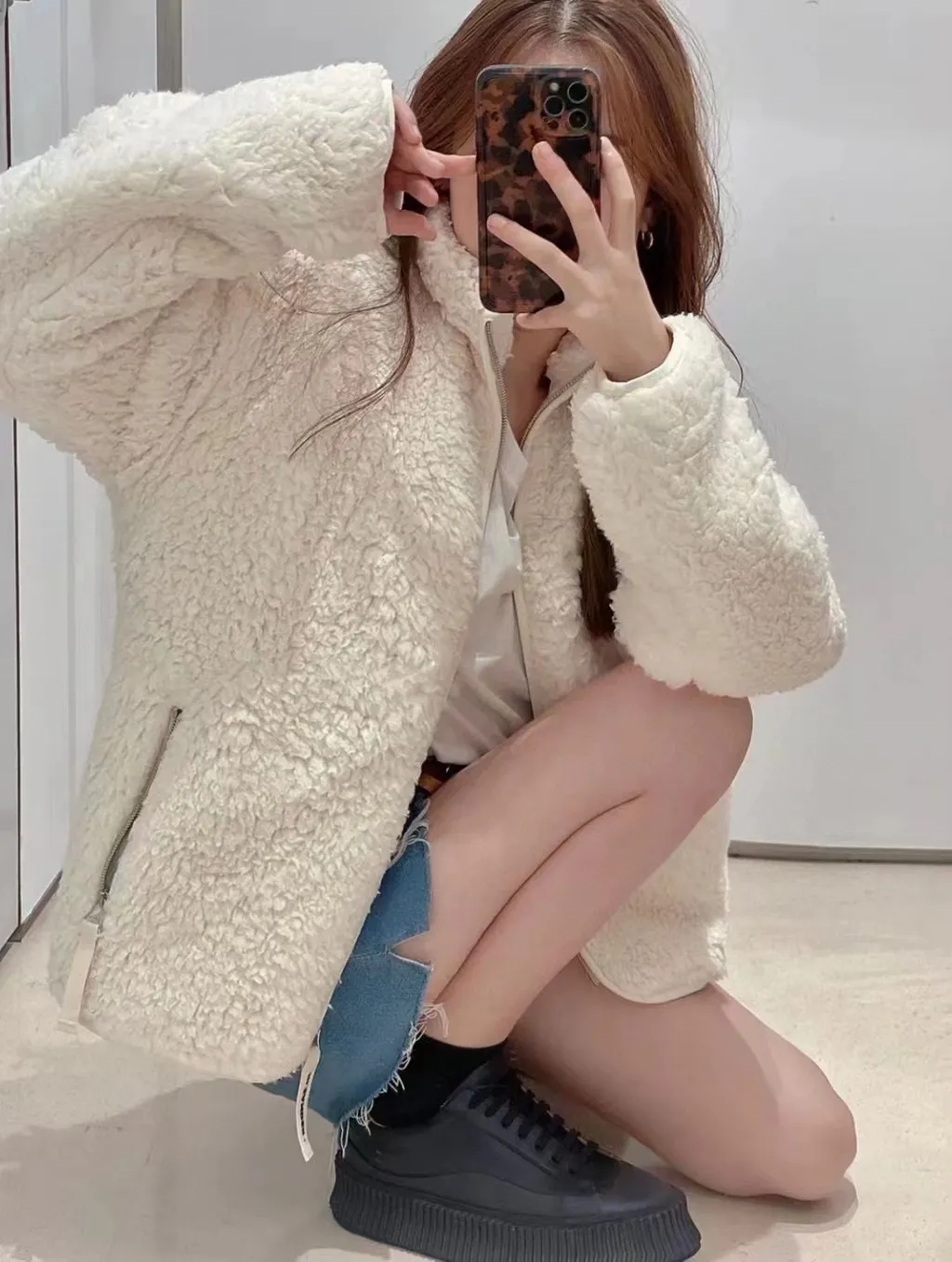 High-Neck Zipped Jacket