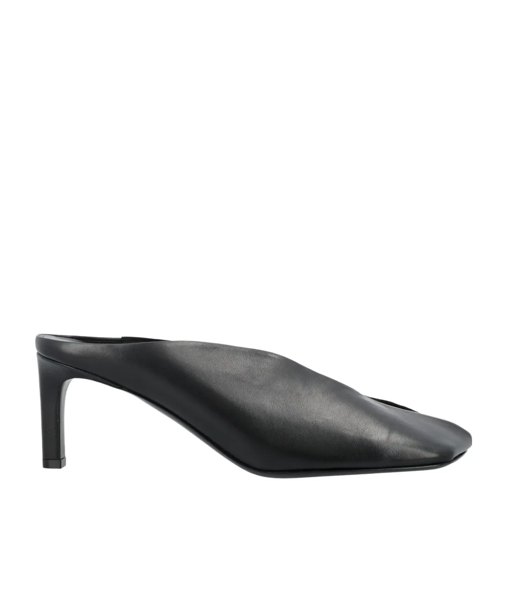 Square-Toe High-Heel Mules