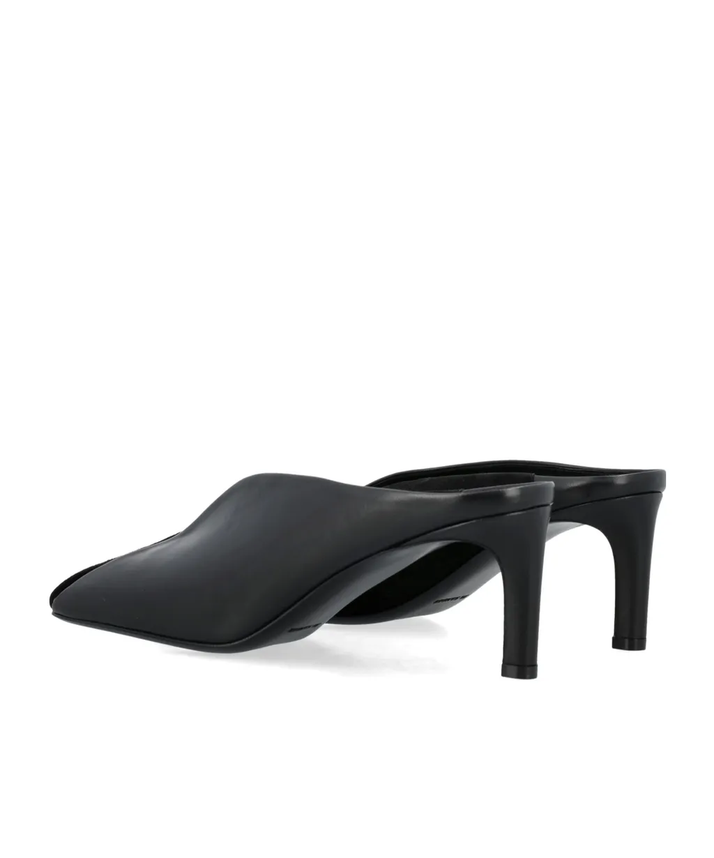 Square-Toe High-Heel Mules