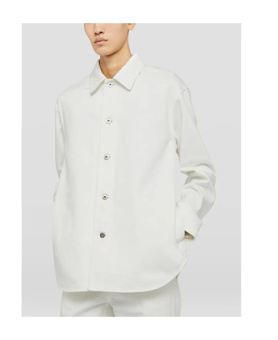 Buttoned Long-Sleeved Denim Shirt