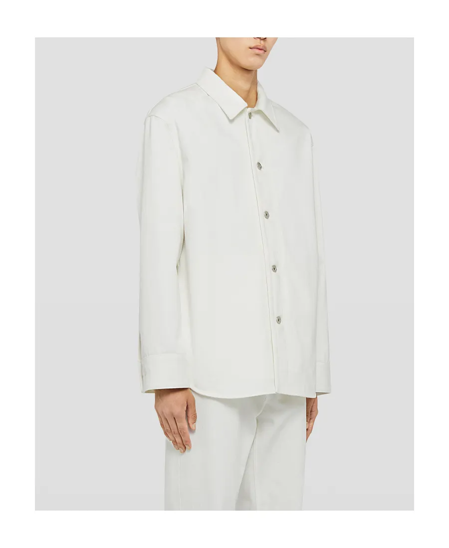 Buttoned Long-Sleeved Denim Shirt