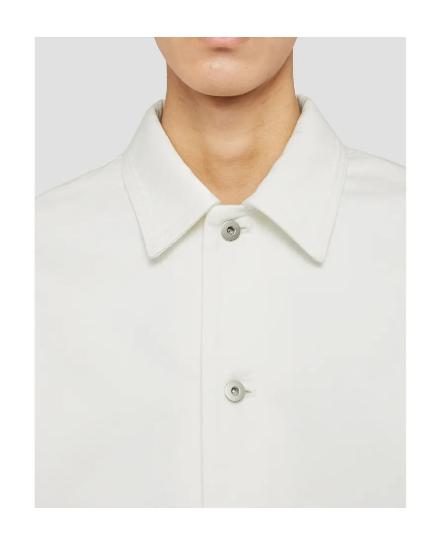 Buttoned Long-Sleeved Denim Shirt