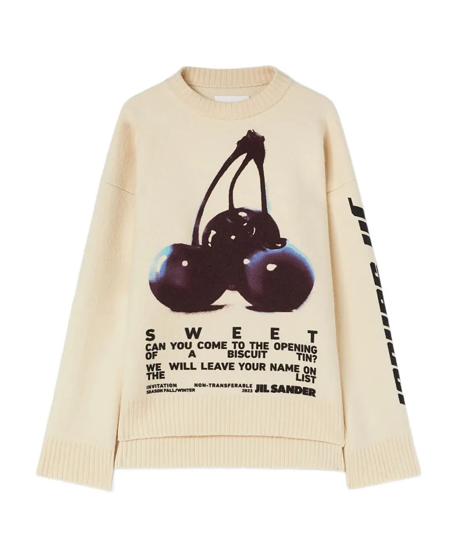 Cherry Printed Knit Jumper