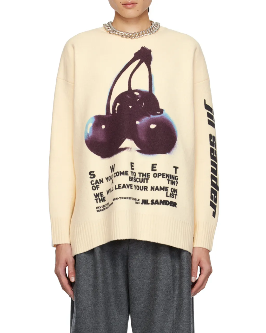 Cherry Printed Knit Jumper