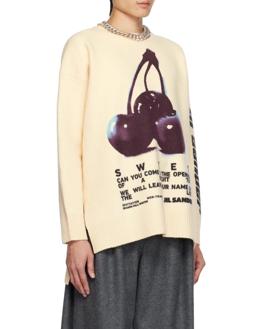 Cherry Printed Knit Jumper