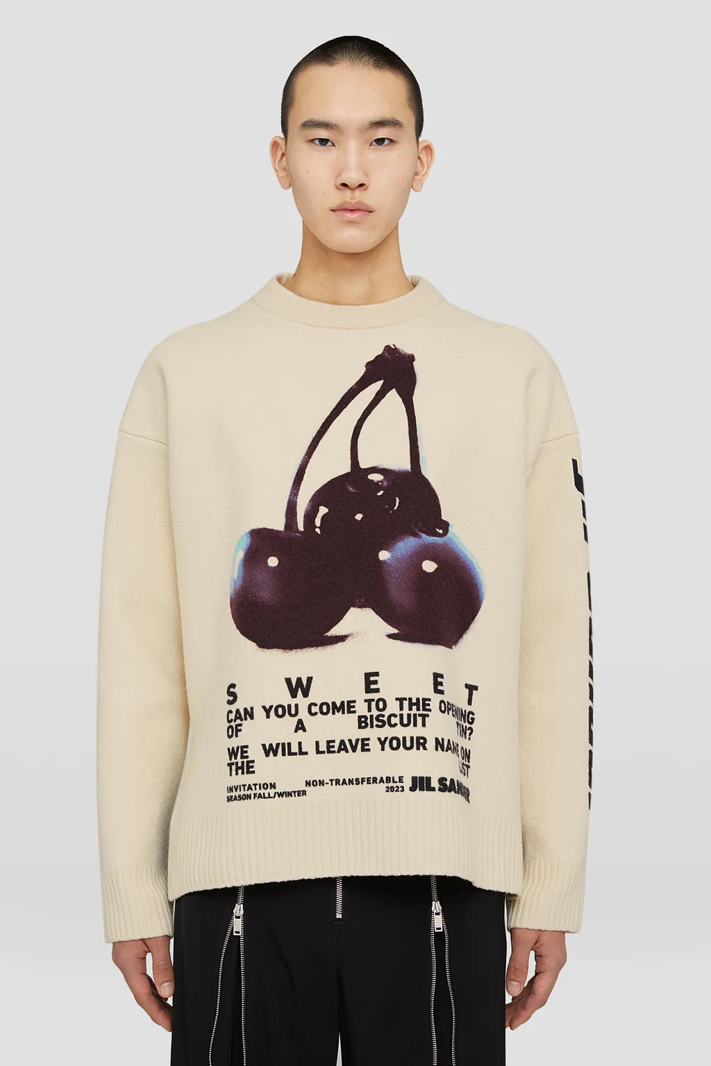 Cherry Printed Knit Jumper