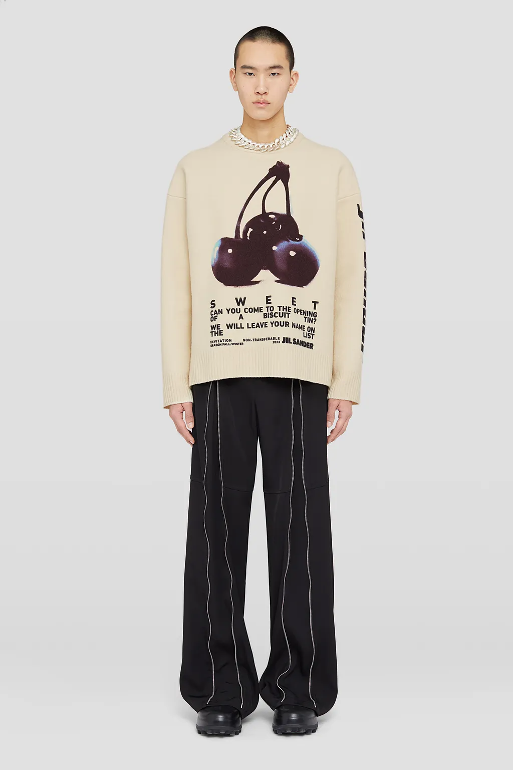 Cherry Printed Knit Jumper