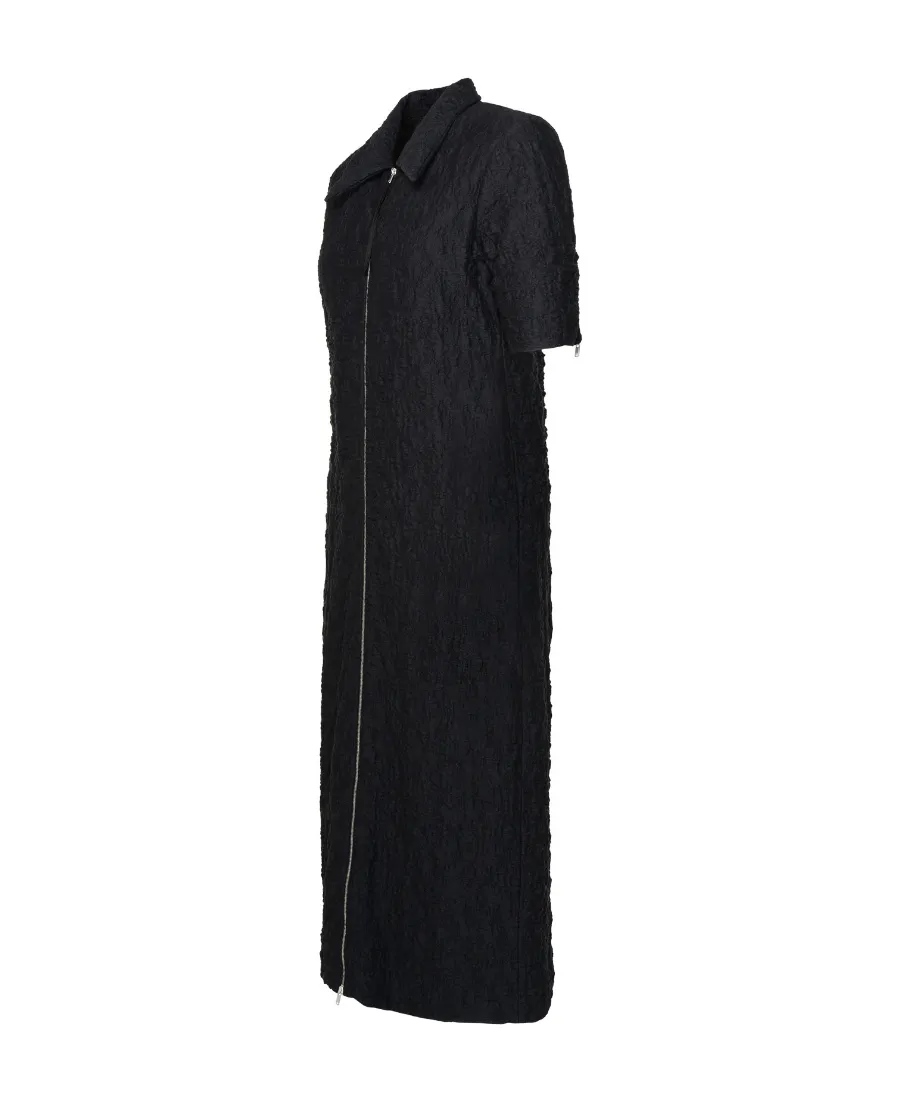 Zipped Midi Shirt Dress