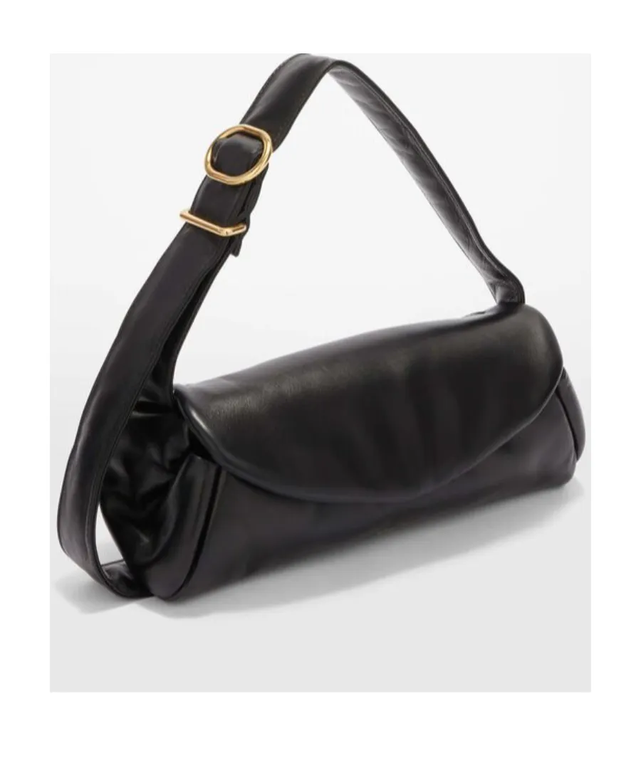 Logo Printed Padded Shoulder Bag