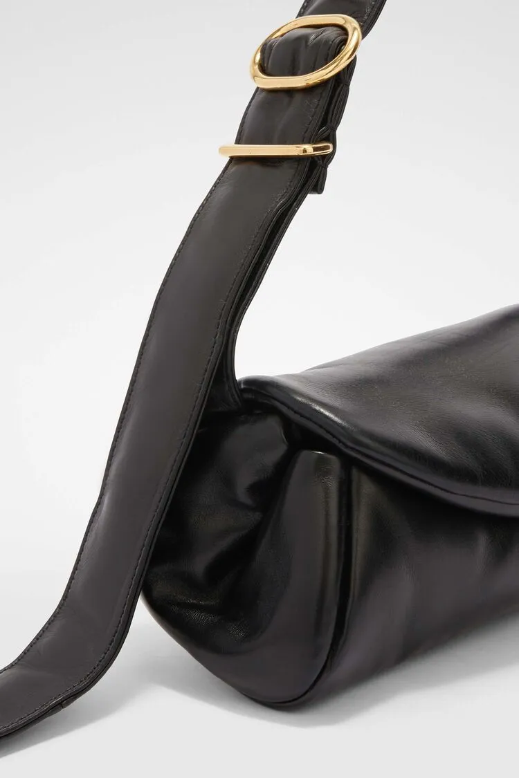 Logo Printed Padded Shoulder Bag