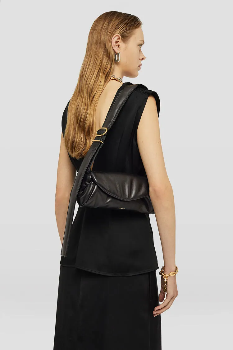 Logo Printed Padded Shoulder Bag