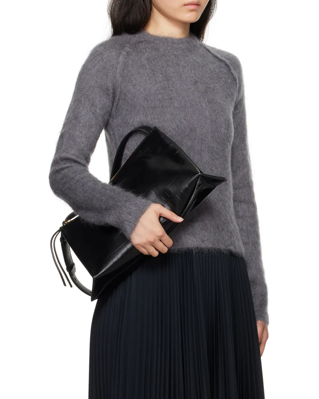 Brushed-Finish Knitted Jumper