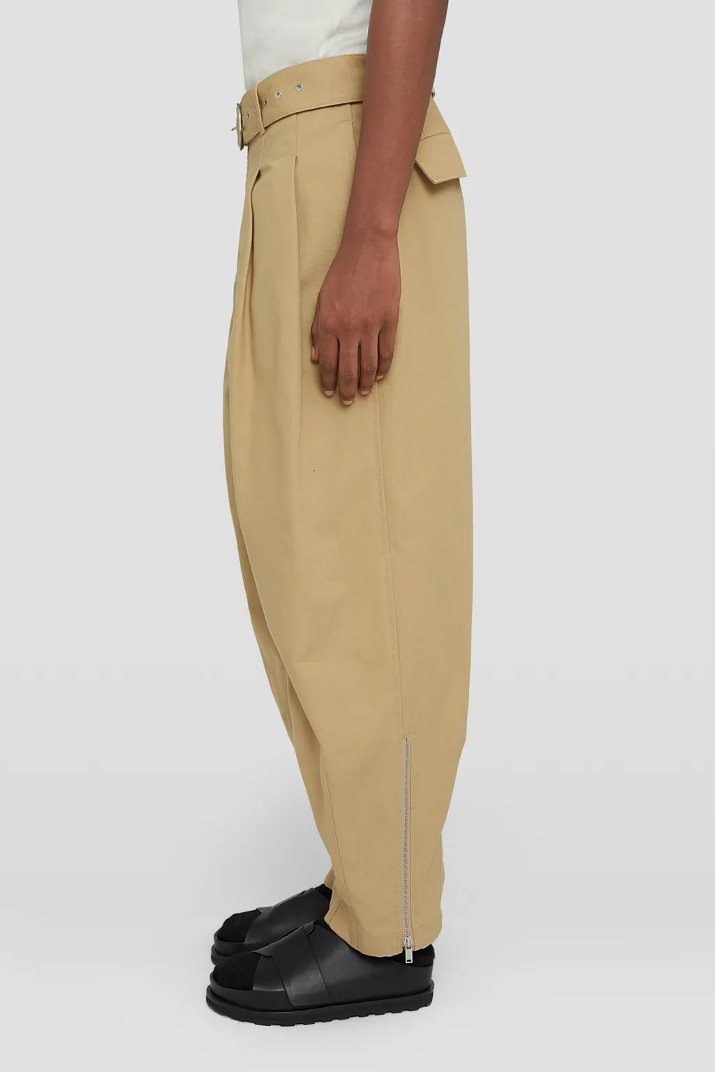 Belted Relaxed Fitting Trousers