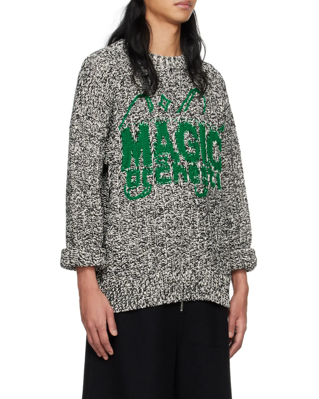 Logo Jacquard Crewneck Sweater
