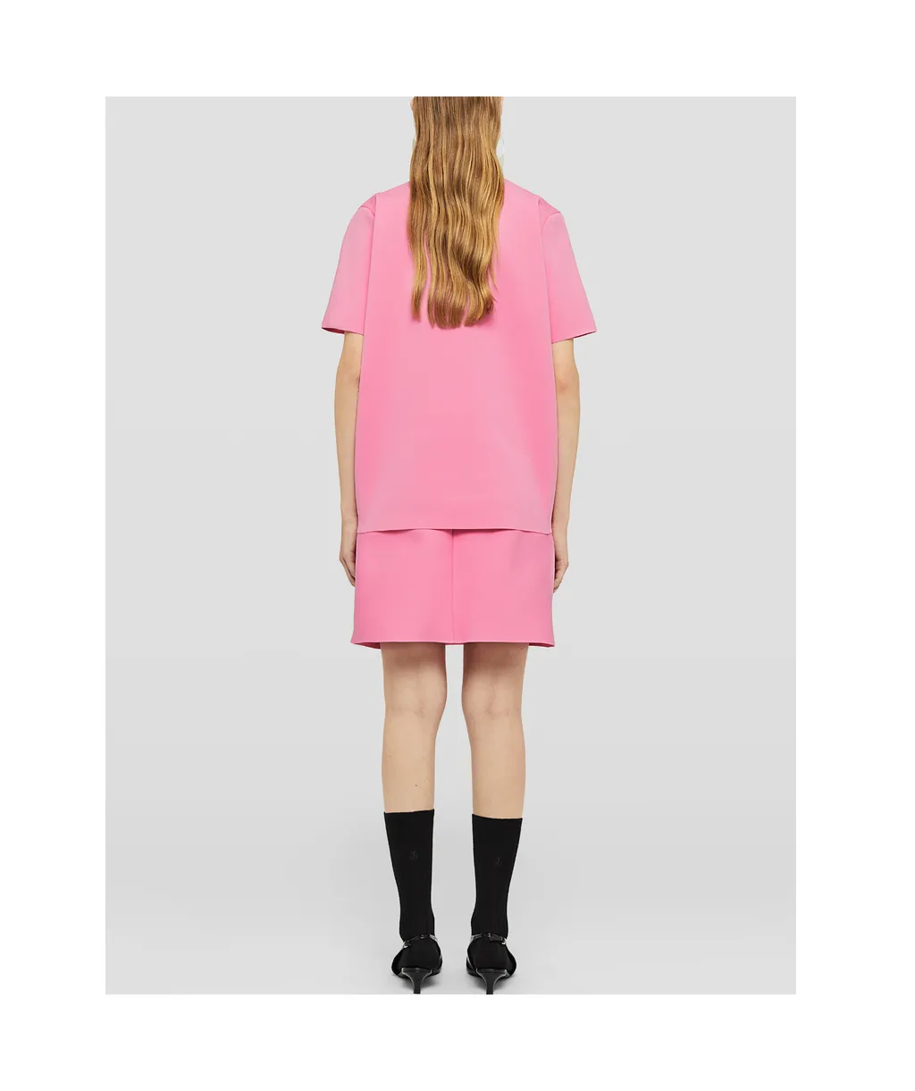 Zip Detailed Straight Hem Polo Top