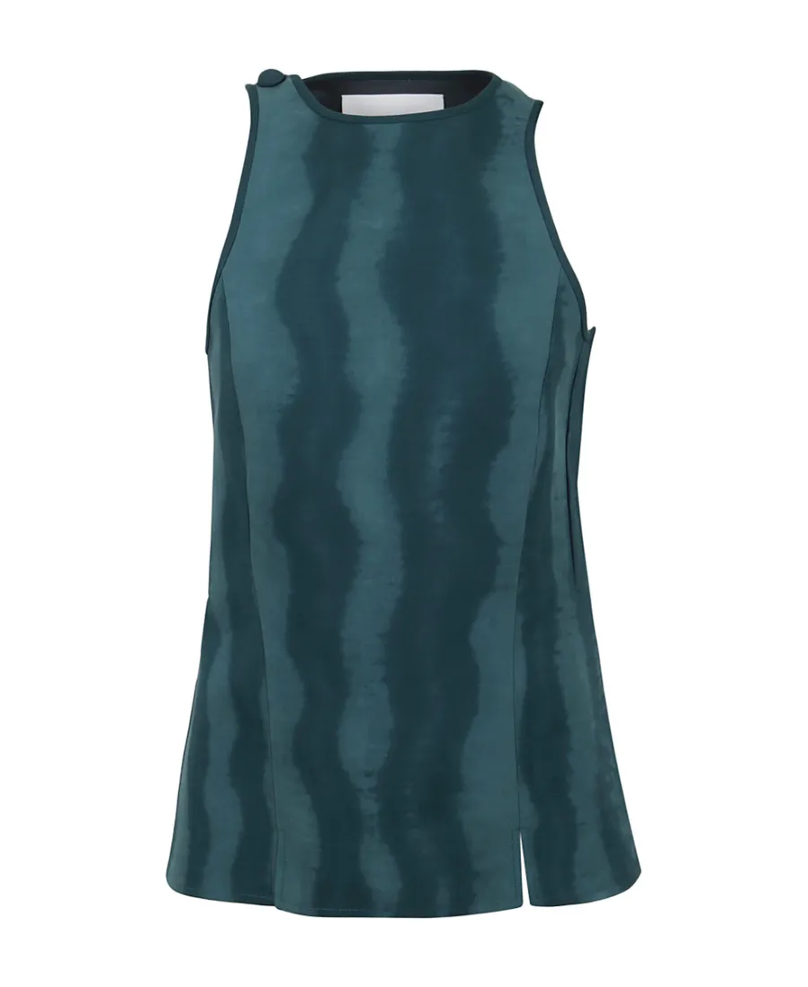 Abstract Print Sleeveless Top