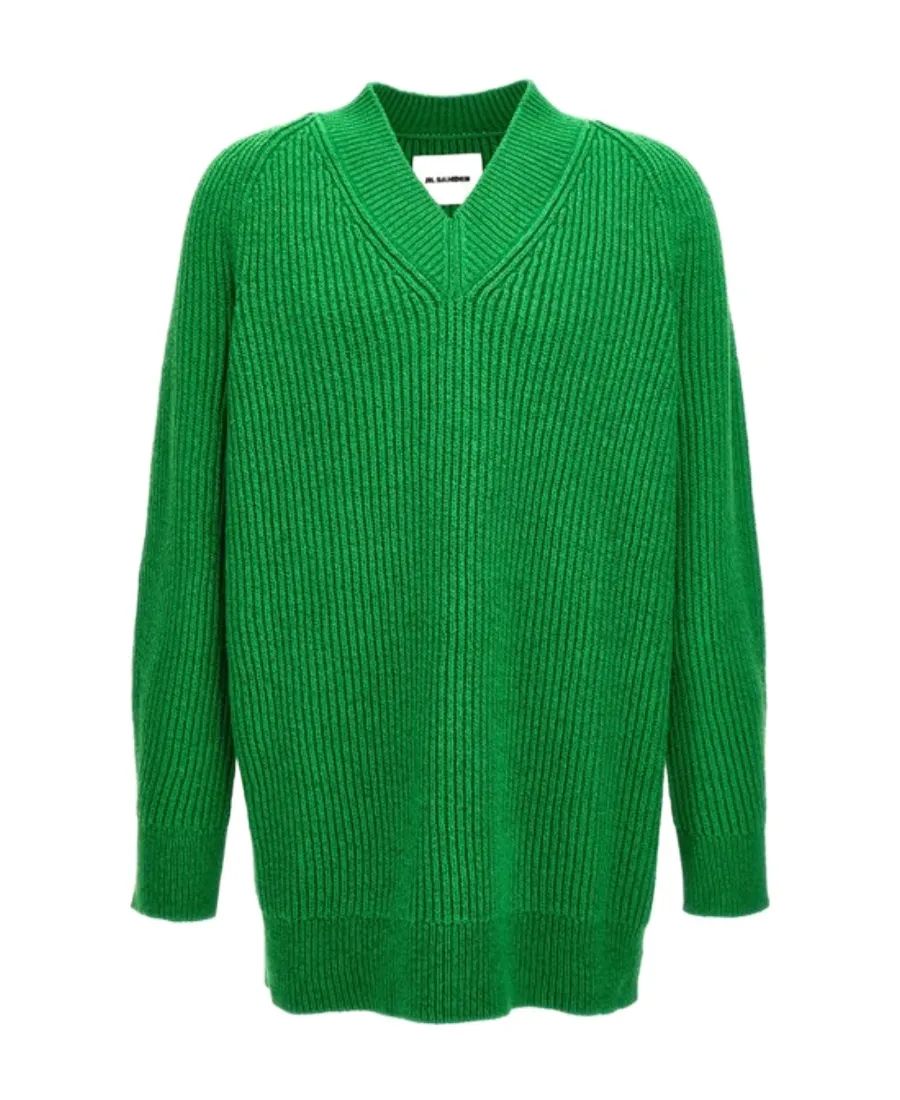 V-Neck Knitted Oversized Jumper