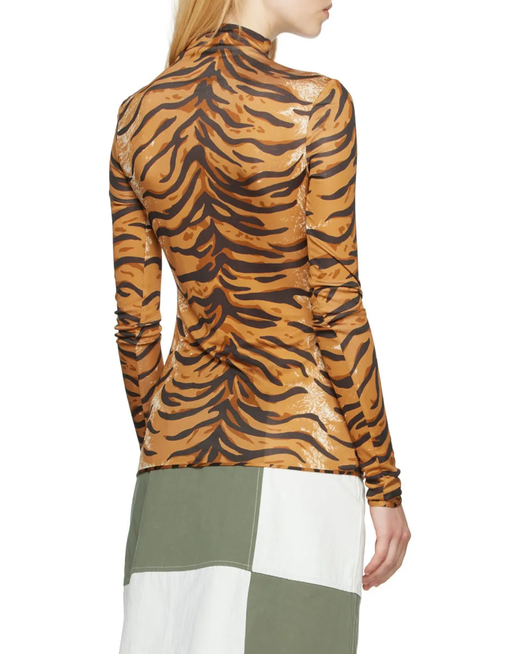 Turtleneck Printed Top