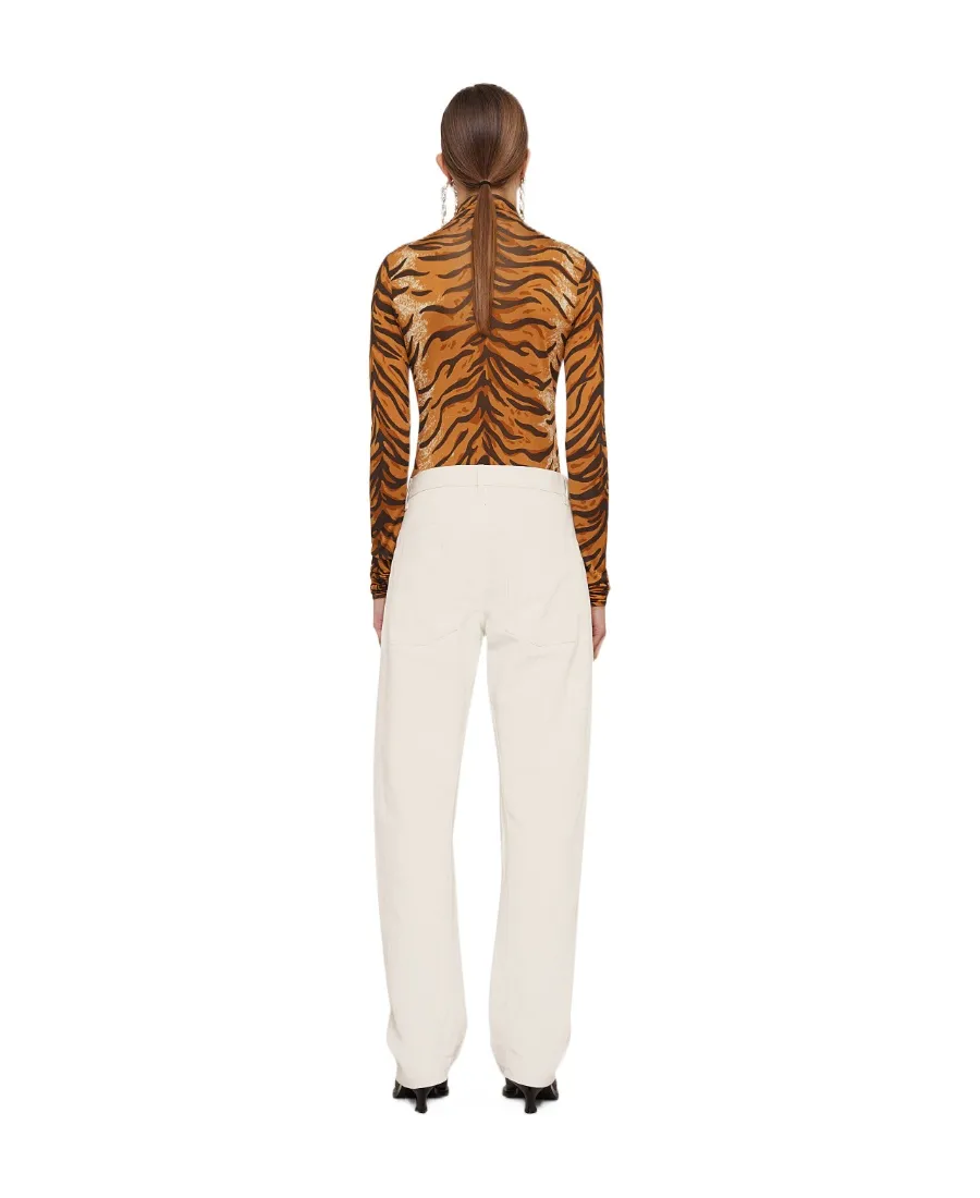 Turtleneck Printed Top
