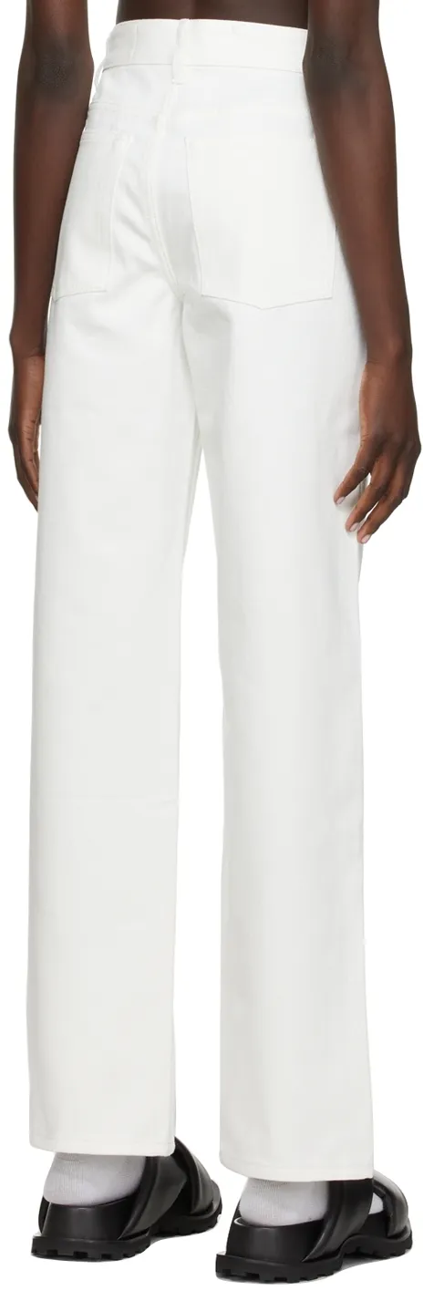 Button Detailed Straight Leg Jeans