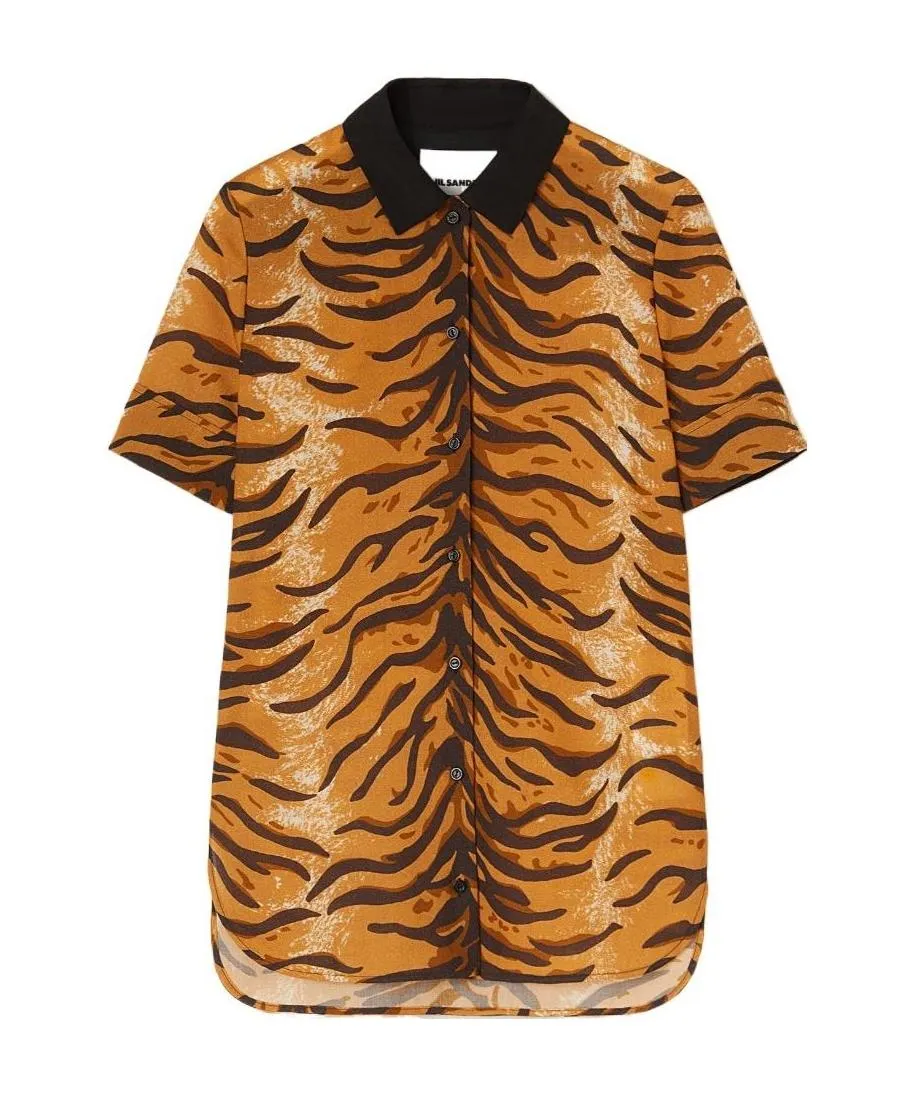 Animal-Print Short-Sleeve Shirt