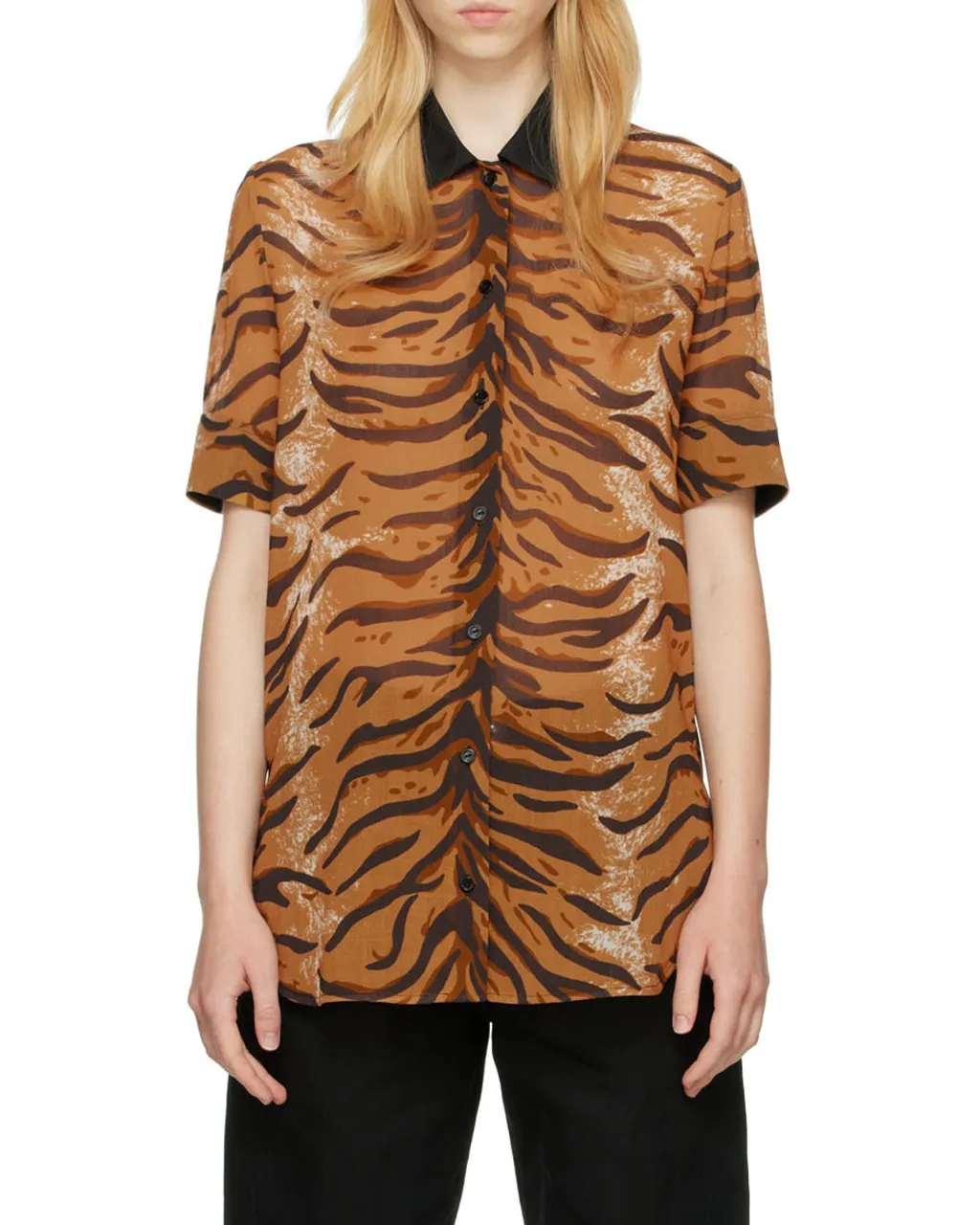 Animal-Print Short-Sleeve Shirt