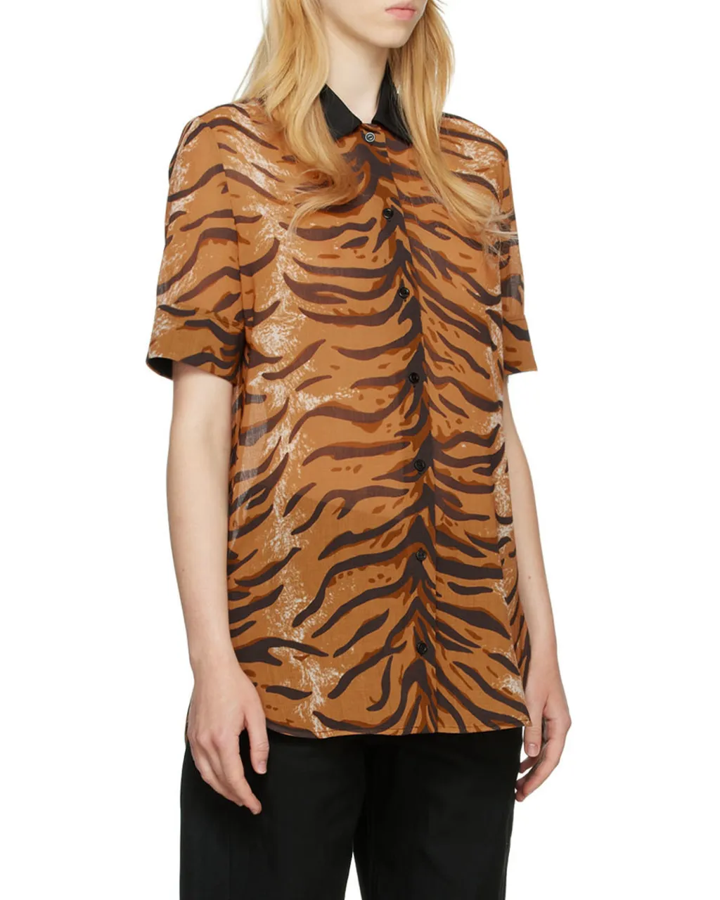 Animal-Print Short-Sleeve Shirt