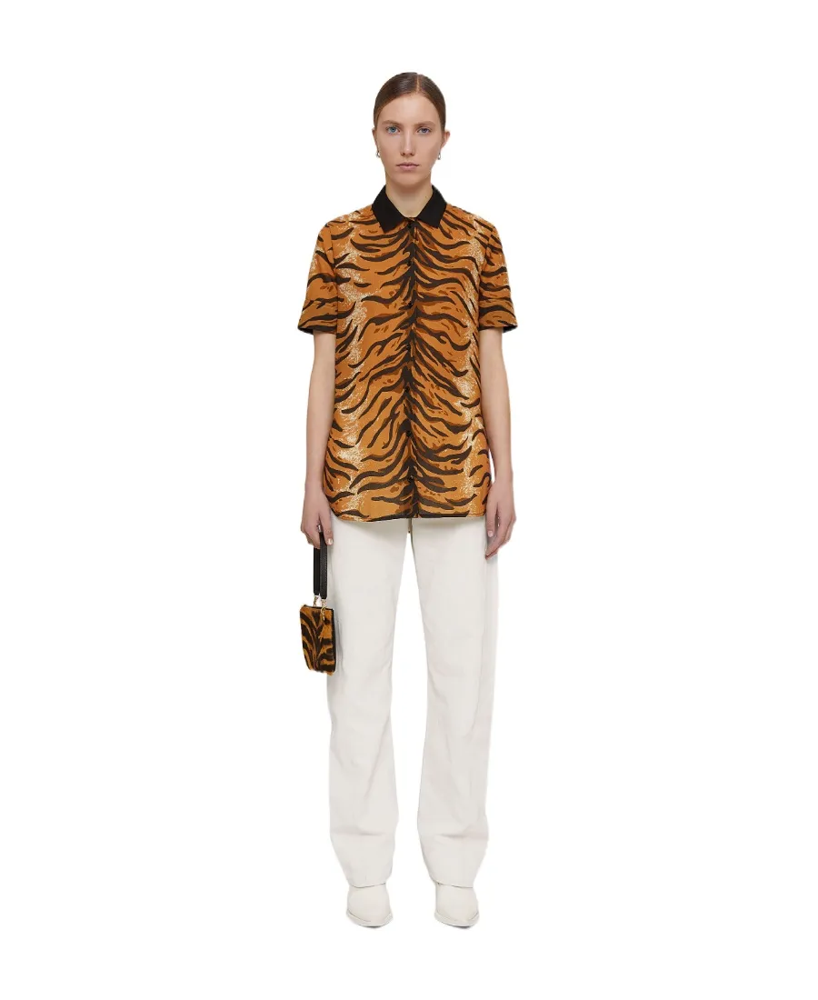 Animal-Print Short-Sleeve Shirt