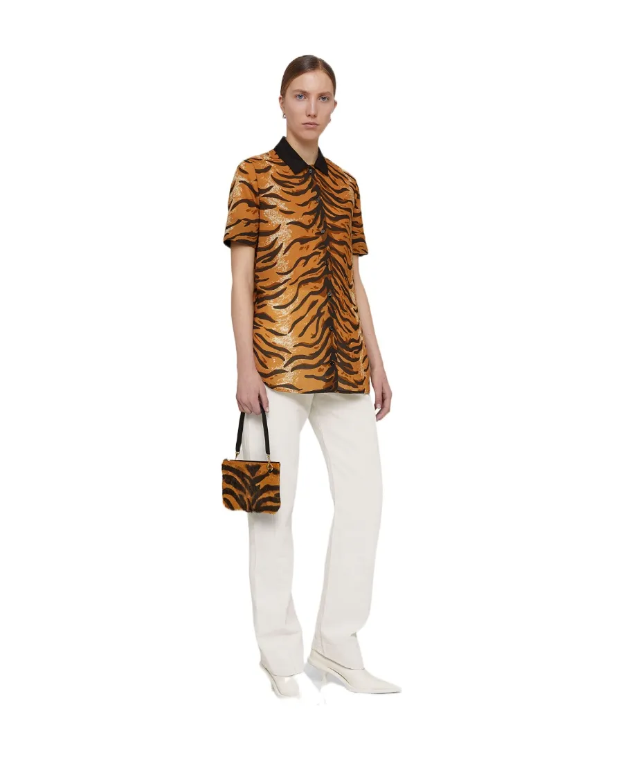 Animal-Print Short-Sleeve Shirt