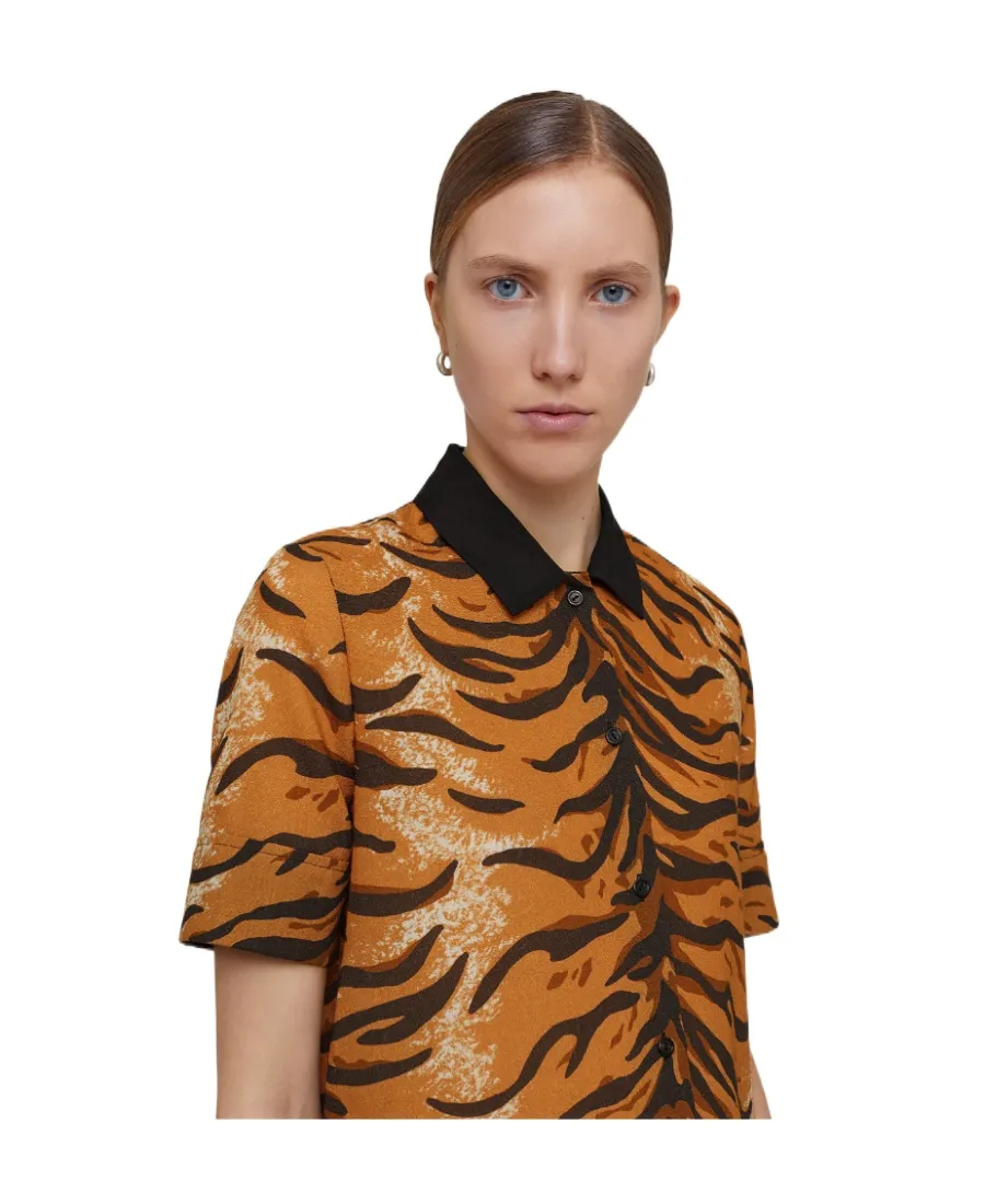 Animal-Print Short-Sleeve Shirt