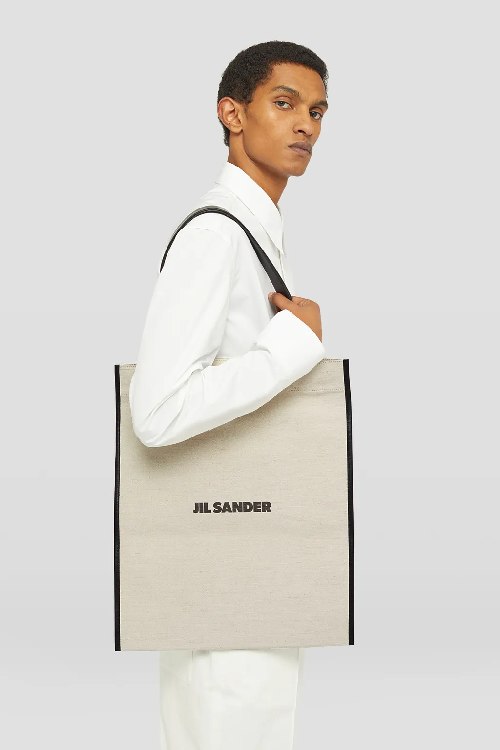 Logo Printed Medium Tote Bag