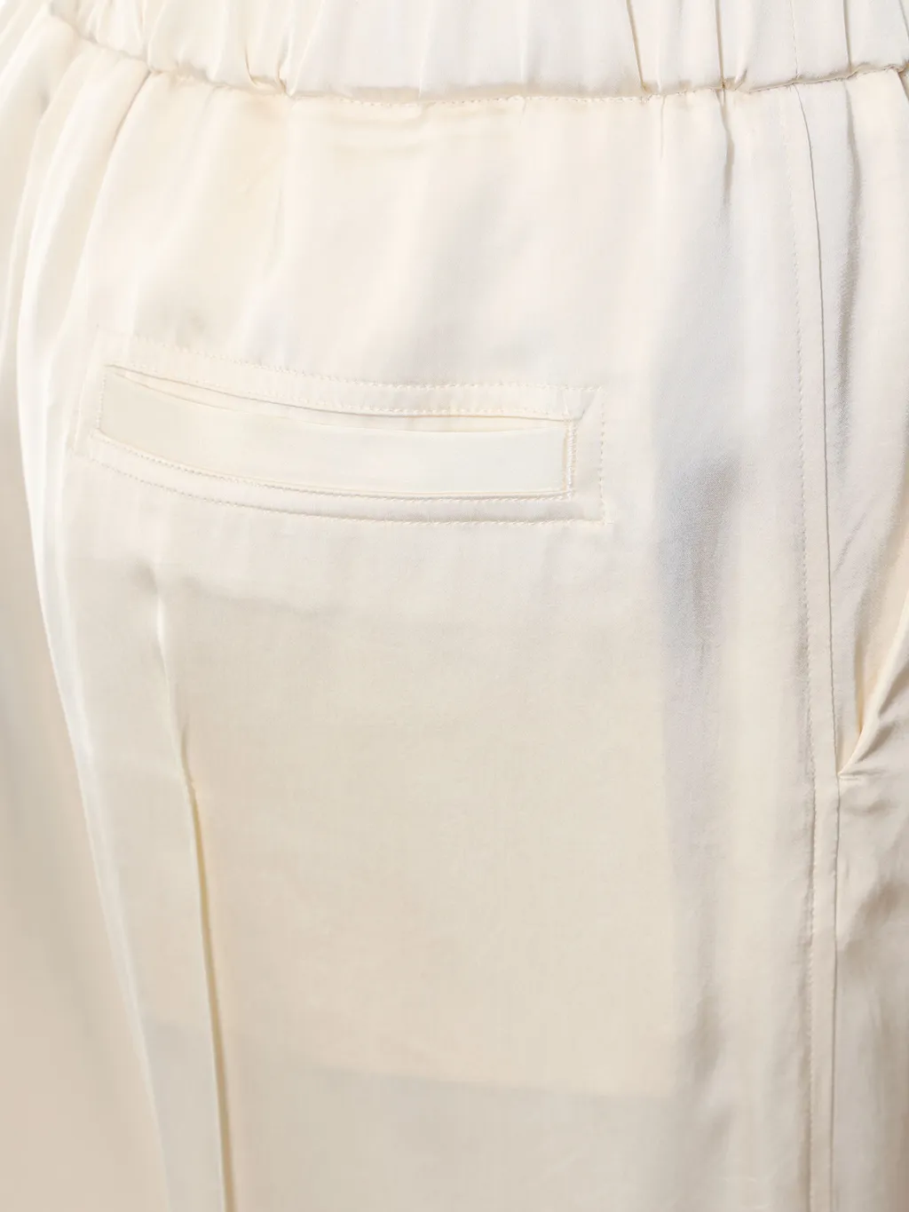 Elastic Waist Straight-Leg Trousers