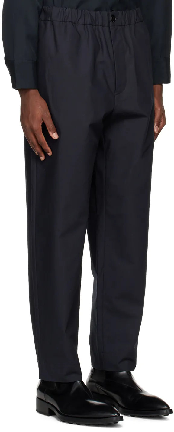 Straight-Leg Cropped Trousers