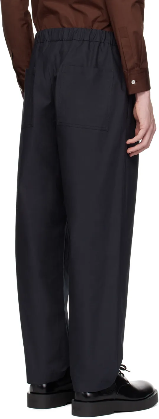 Straight-Leg Cropped Trousers