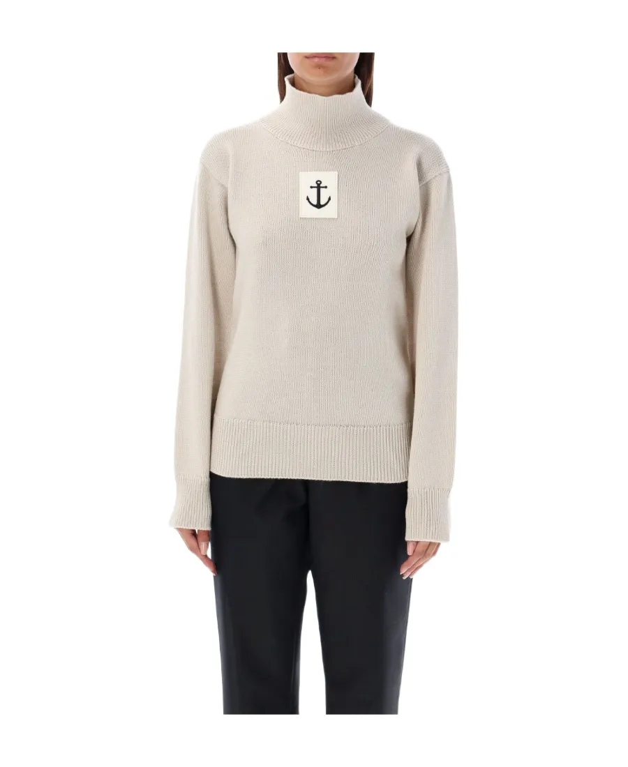 High-Neck Knitted Jumper