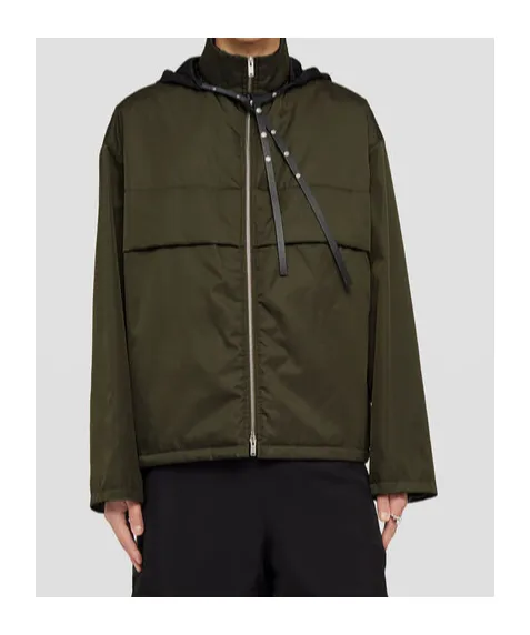Funnel-Neck Zipped Jacket