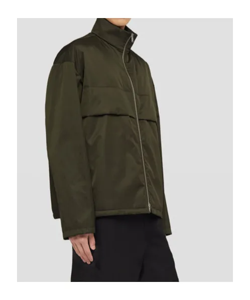Funnel-Neck Zipped Jacket